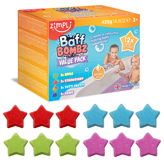 Zimpli Baff Bombz Star Value Pack - 12 Pack