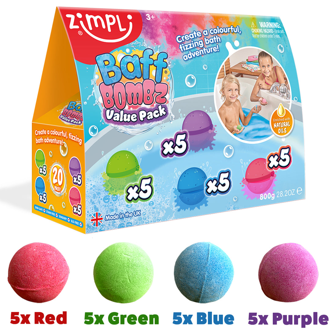 Zimpli Baff Bombz Round Mega Pack - 20 Baff Bombz