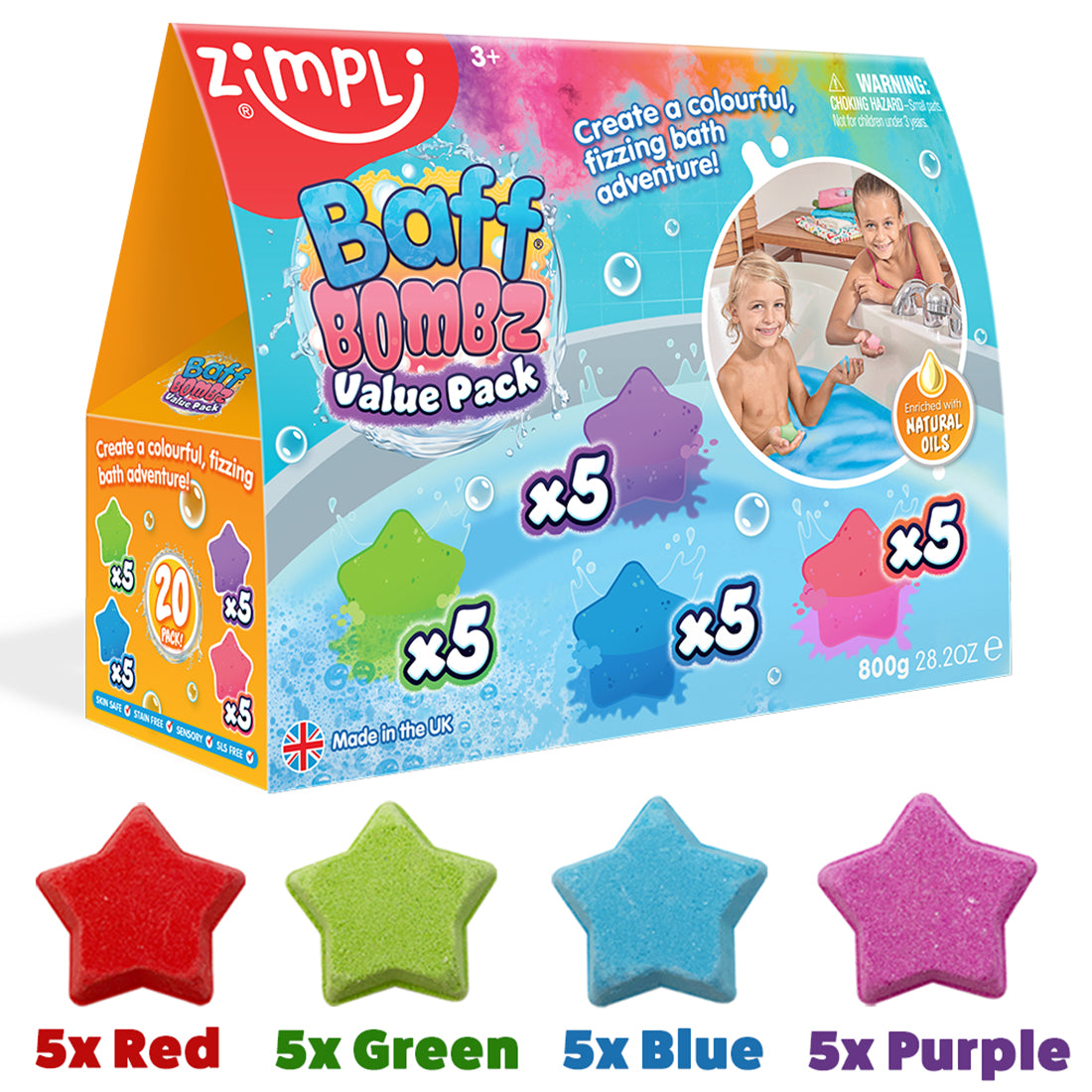 Zimpli Baff Bombz Star Mega Pack - 20 Pack