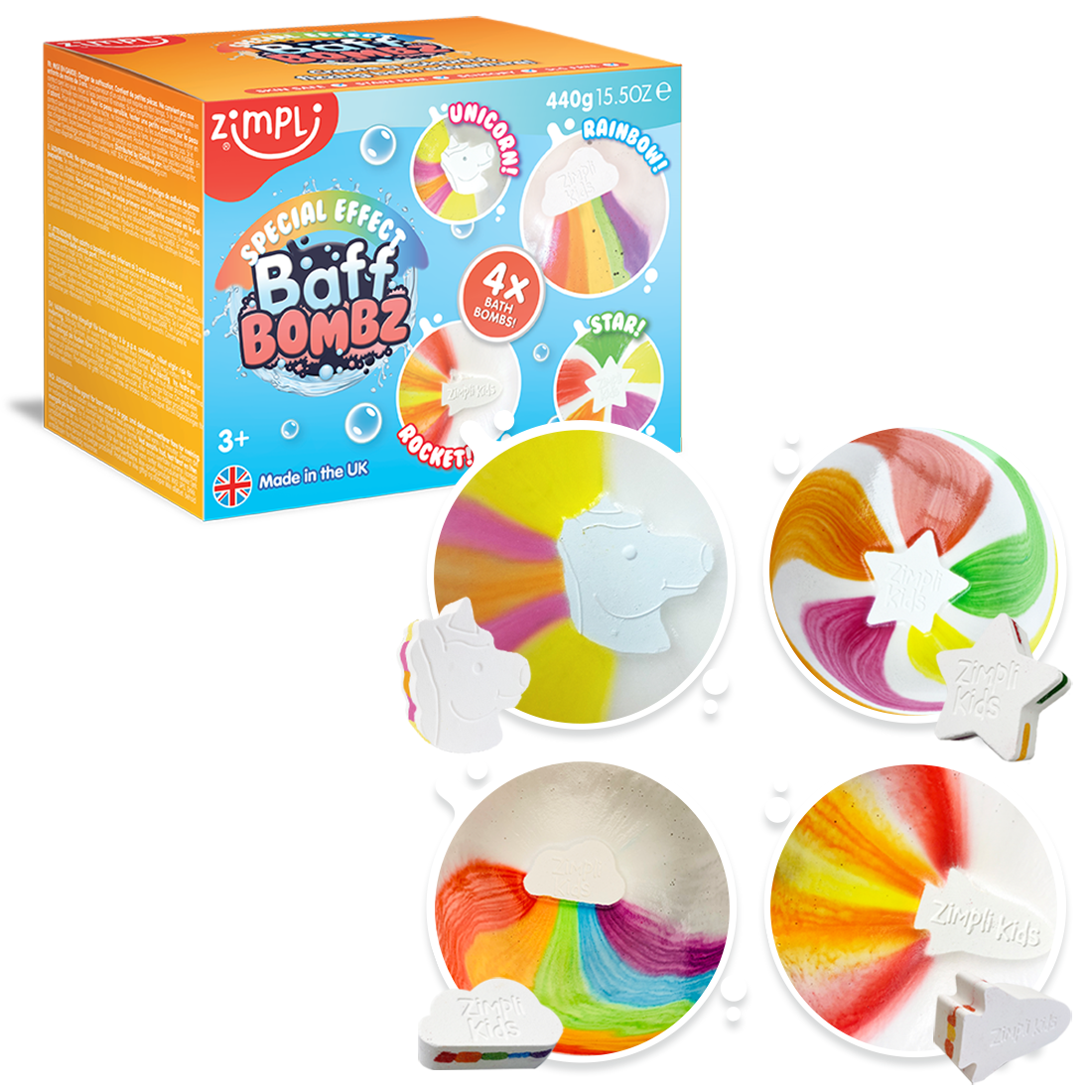 Zimpli Large Special Effect Baff Bombz -  4 Pack