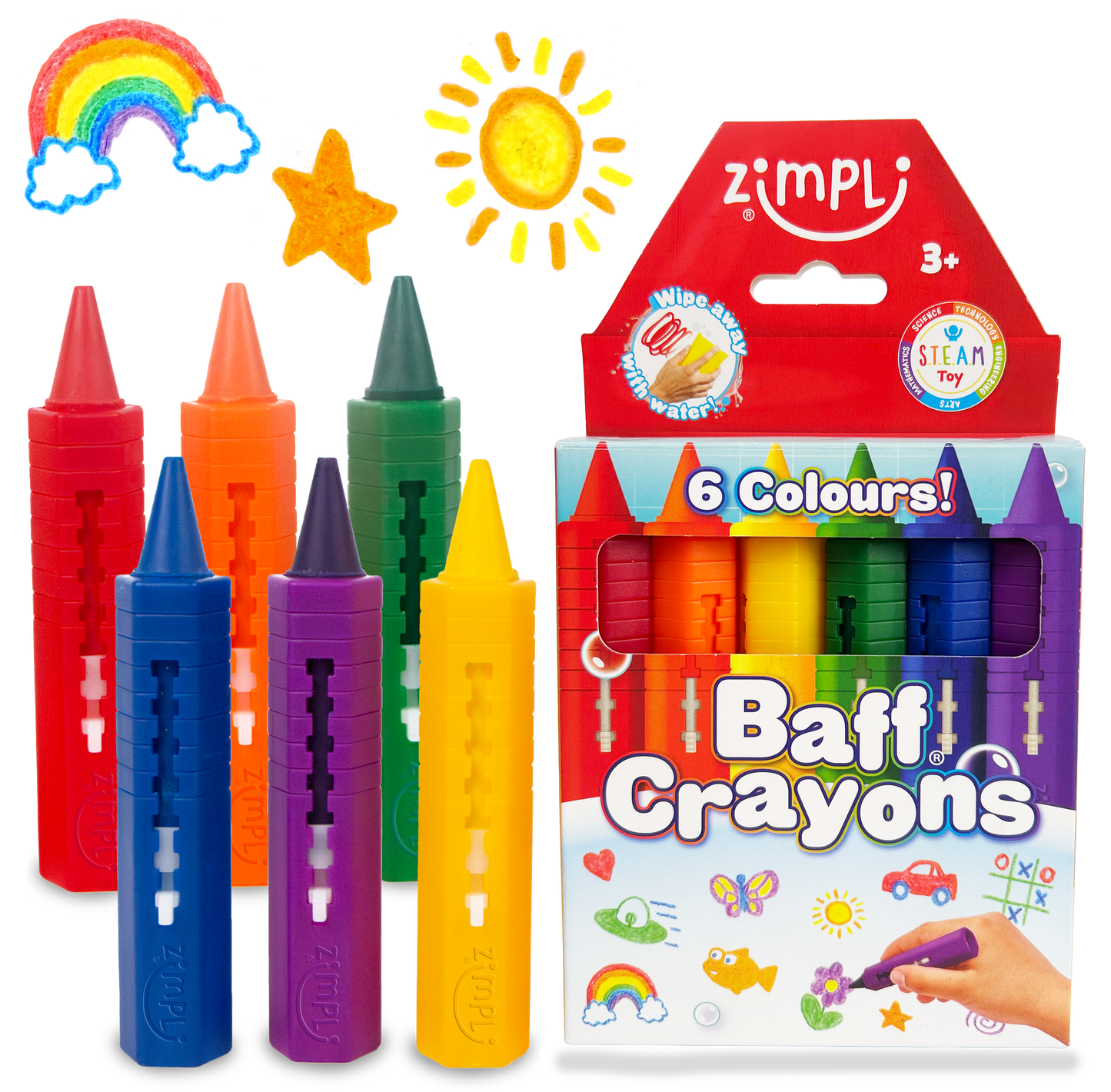 Baff Crayons 6 Pack