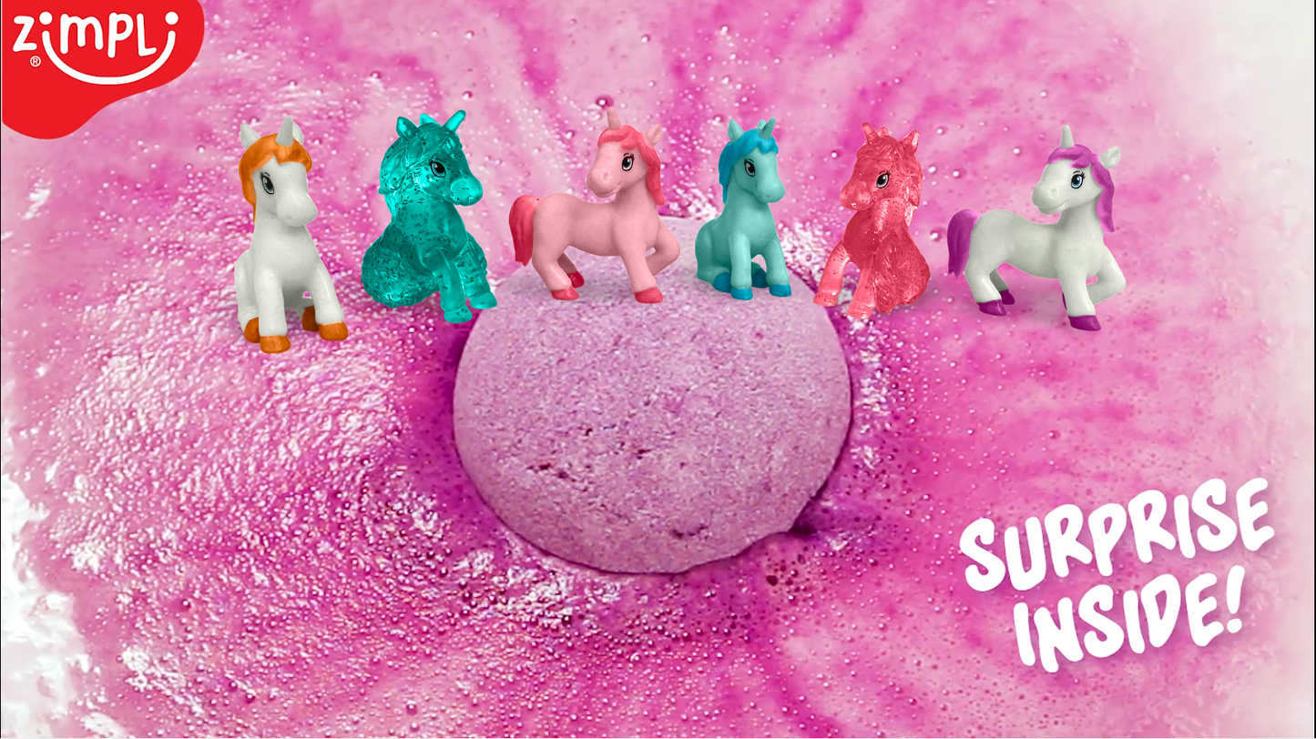 Zimpli Surprise Figure Baff Bombz - 4 Pack (2x Dino 2x Unicorn)