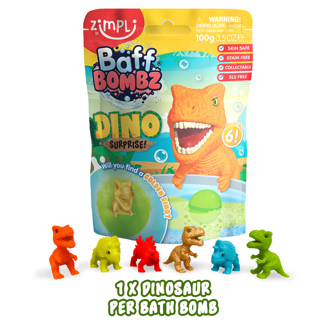 Zimpli Dino Surprise Figure Baff Bombz
