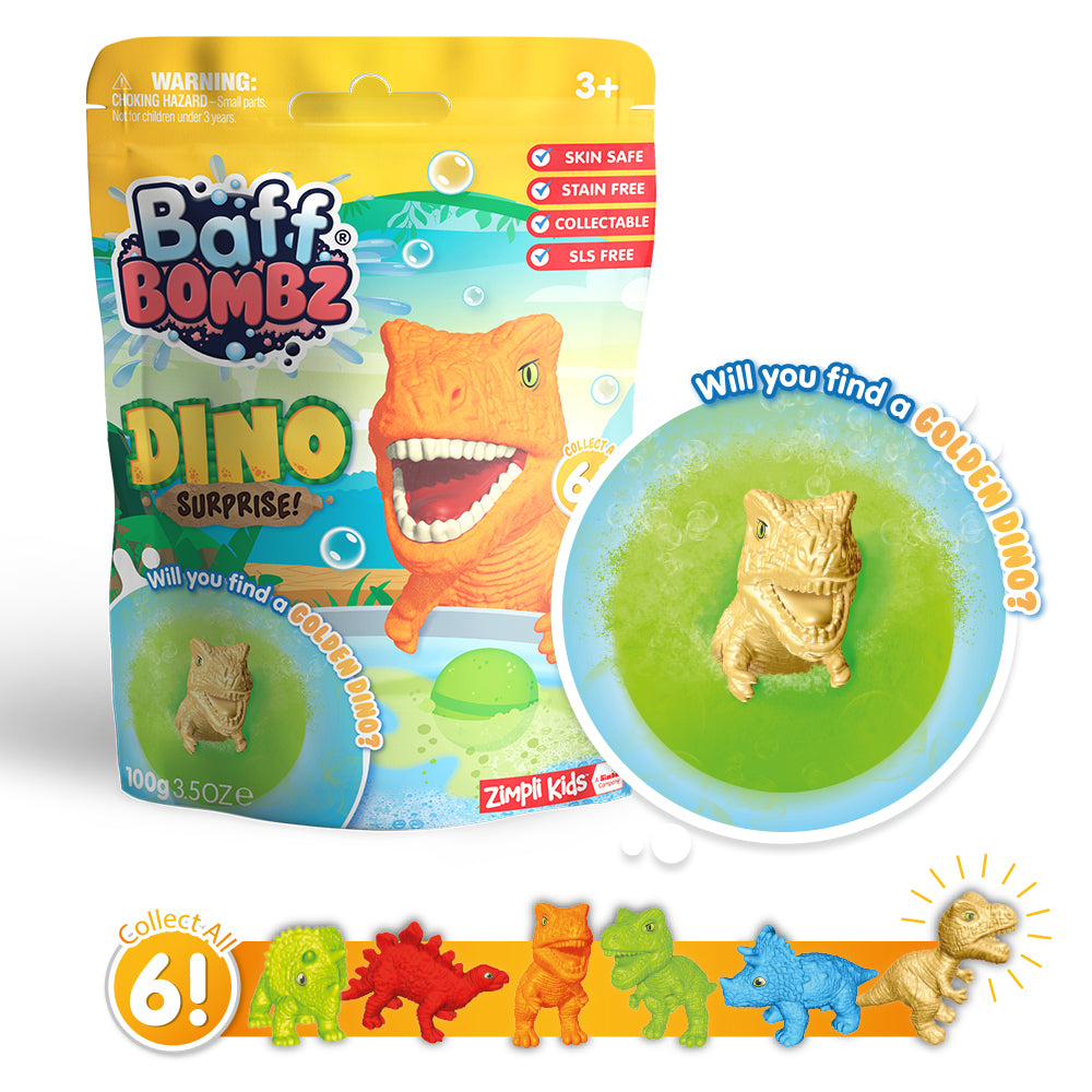 Zimpli Surprise Figure Baff Bombz - 4 Pack (2x Dino 2x Unicorn)