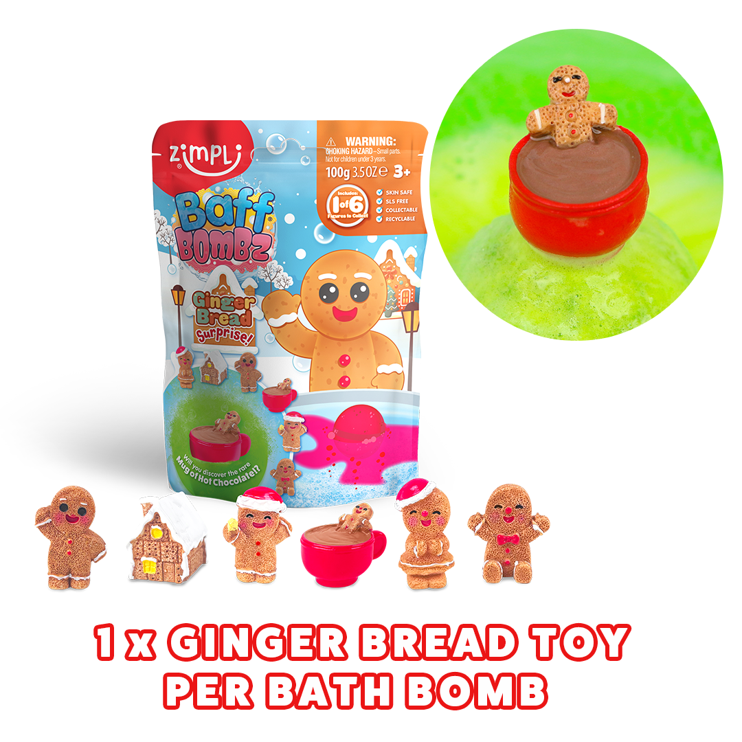 Zimpli Ginger Bread Surprise Baff Bombz