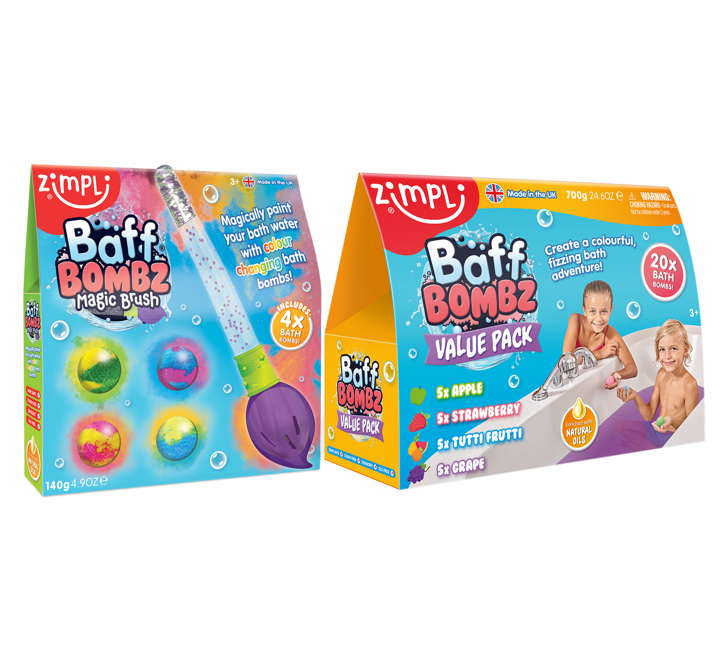 Zimpli Baff Bombz Magic Brush + 20 Pack Refill