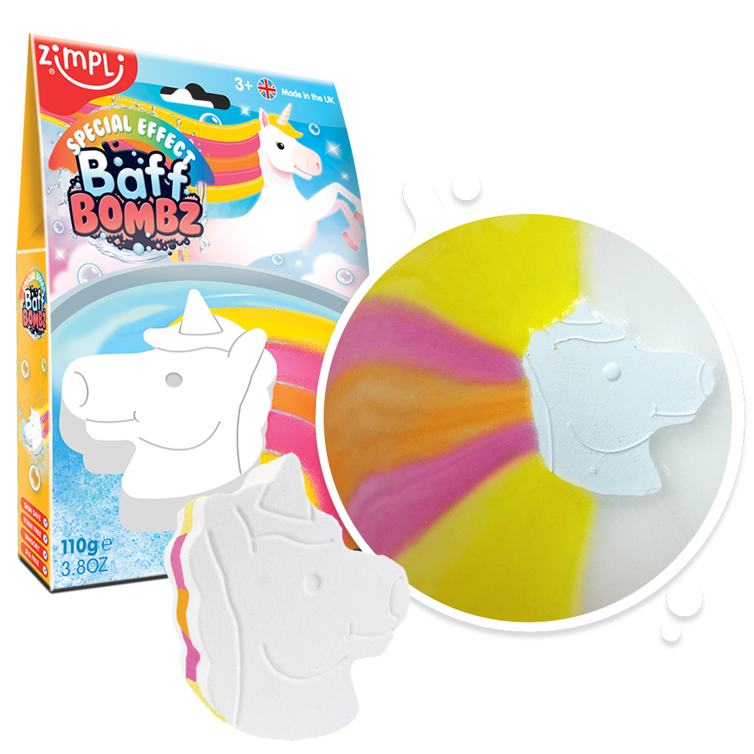 Zimpli Large Unicorn Special Effect Baff Bombz