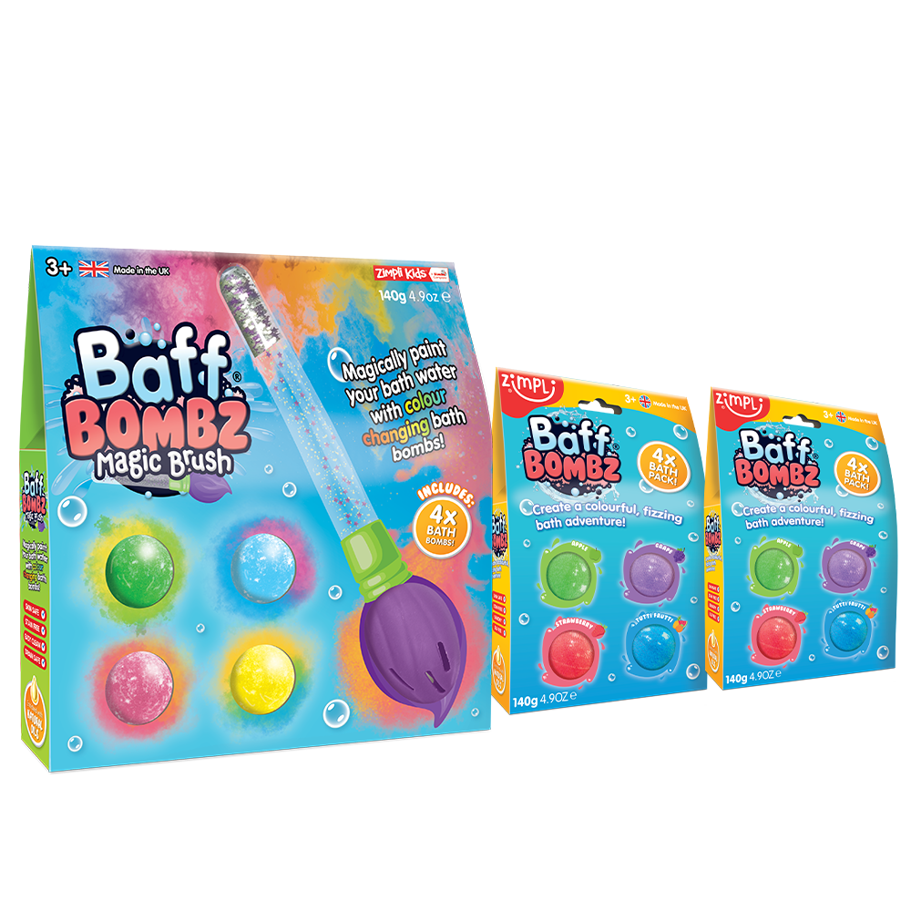 Zimpli Baff Bombz Magic Brush + 8 Pack Refill