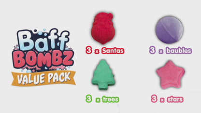 Zimpli Baff Bombz Christmas 12 Bath Pack