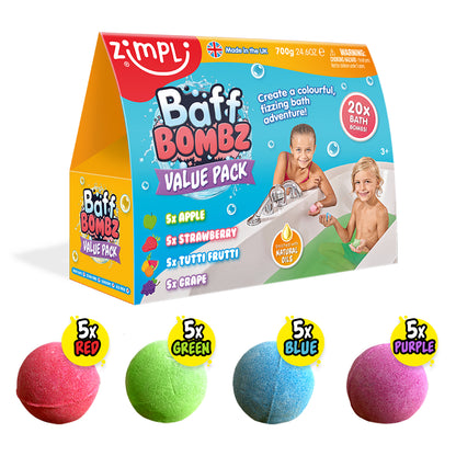 Zimpli Baff Bombz Round Mega Pack - 20 Baff Bombz