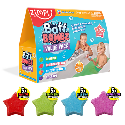 Zimpli Baff Bombz Star Mega Pack - 20 Pack