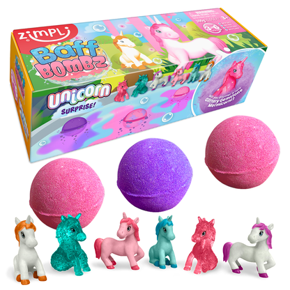 Zimpli Unicorn Surprise Baff Bombz - 3 Pack