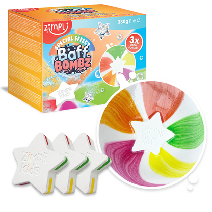 Zimpli Large Star Special Effect Baff Bombz - 3 Pack