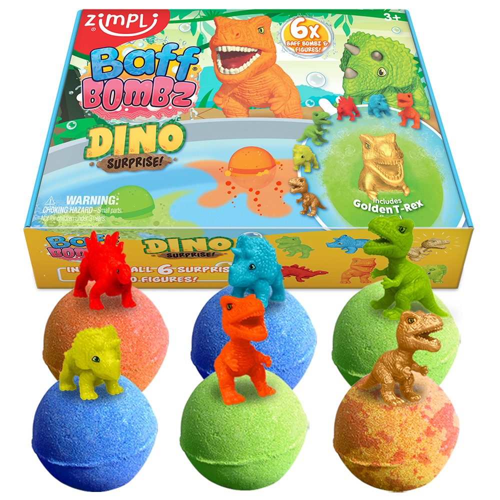Zimpli Surprise Baff Bombz 6 Pack - Dino