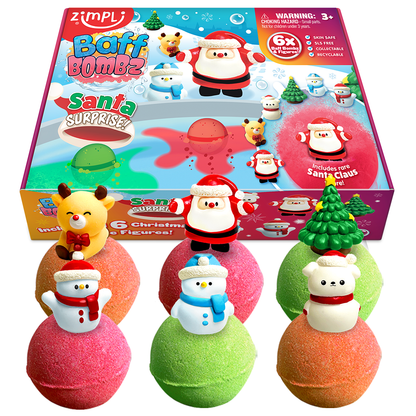 Zimpli Santa Surprise Baff Bombz 6 Pack