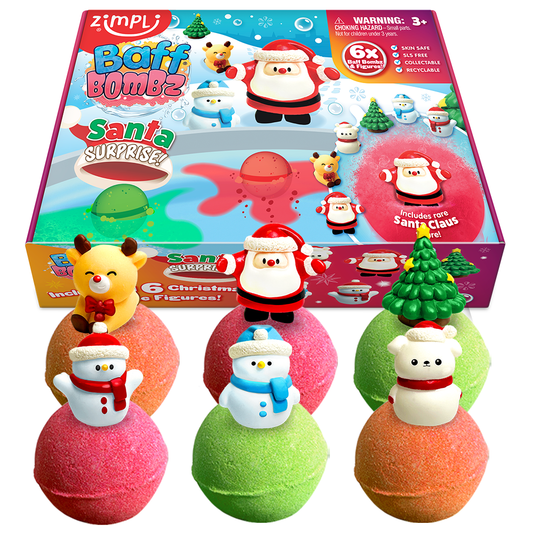 Zimpli Santa Surprise Baff Bombz 6 Pack