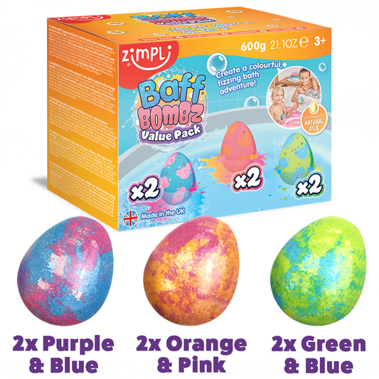 Zimpli Baff Bombz Eggs- 6 Pack