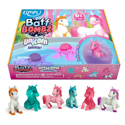 Zimpli Surprise Baff Bombz 6 Pack - Unicorn