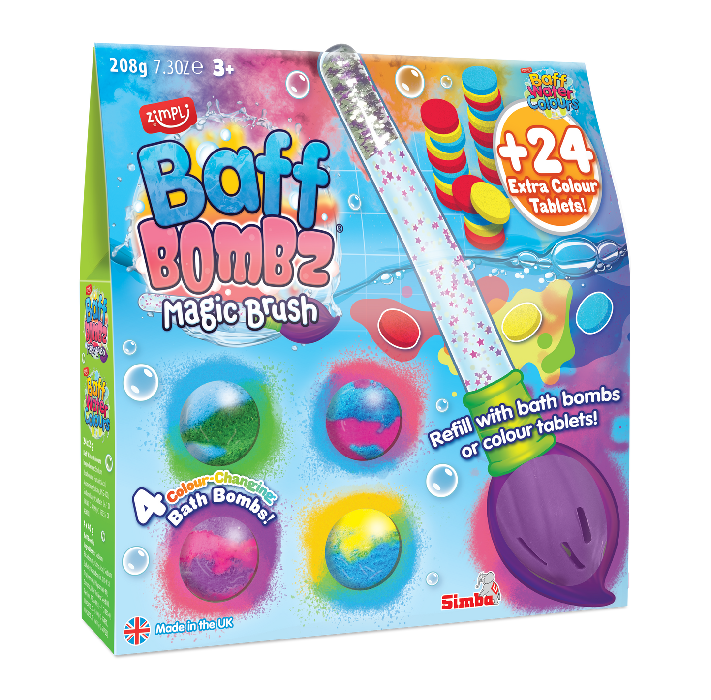 Baff Bombz Magic Brush & Baff Water Colours