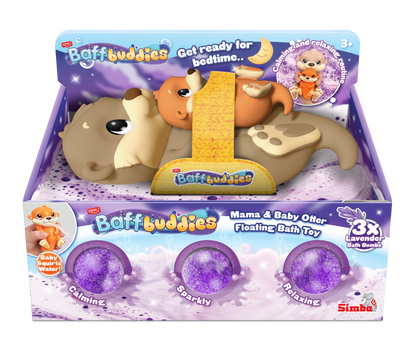 Baff Buddies - Mama & Baby Otter Floating Bath Toy with Baff Bombz