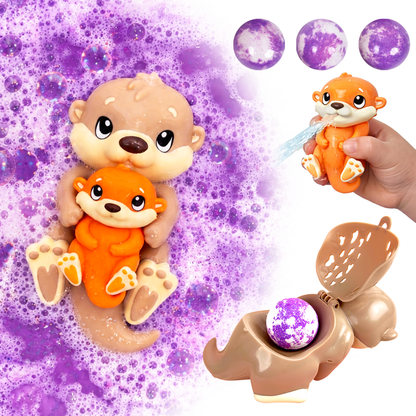 Baff Buddies - Mama & Baby Otter Floating Bath Toy with Baff Bombz