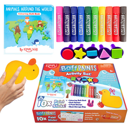 Zimpli Baff Paints - Activity Set & Colouring Book