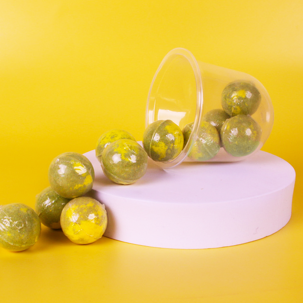 Z's Lemon & Matcha Boba Bath Bombs