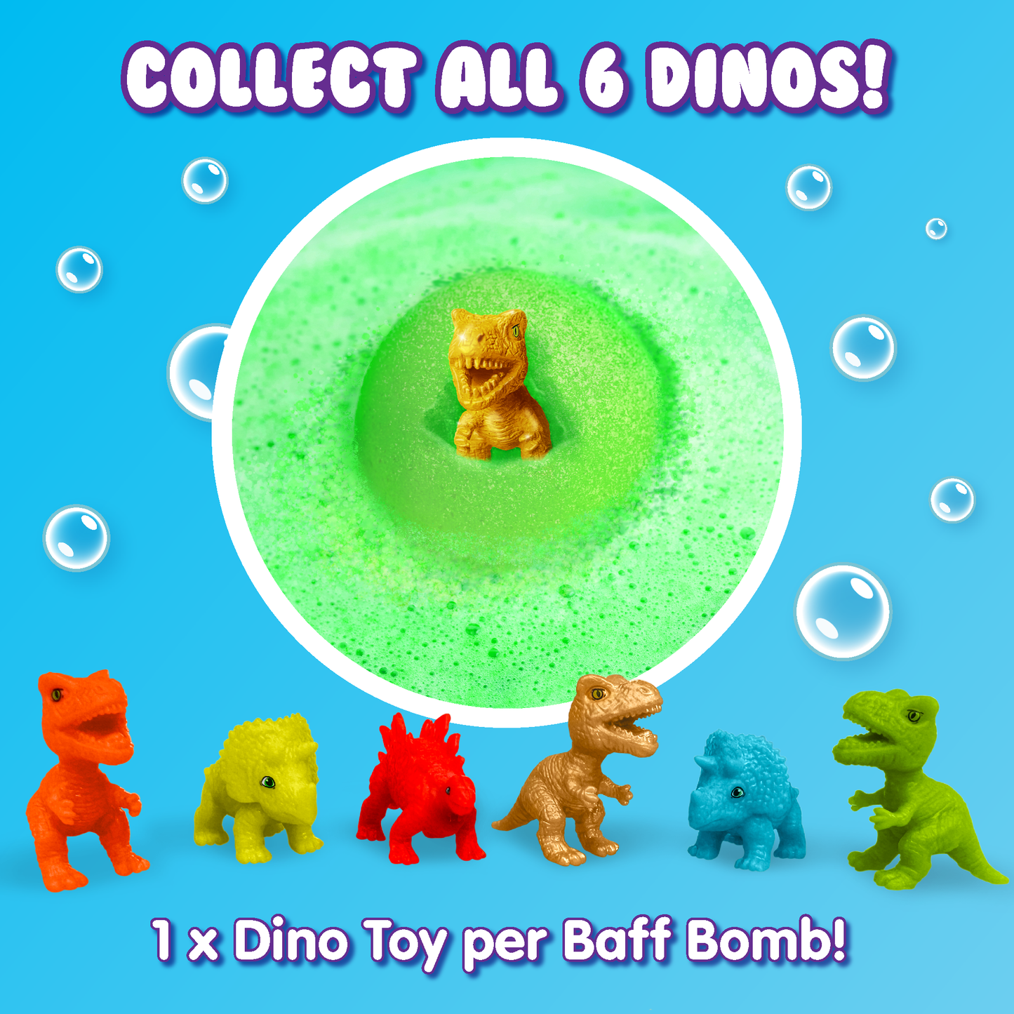 Zimpli Surprise Baff Bombz 6 Pack - Dino