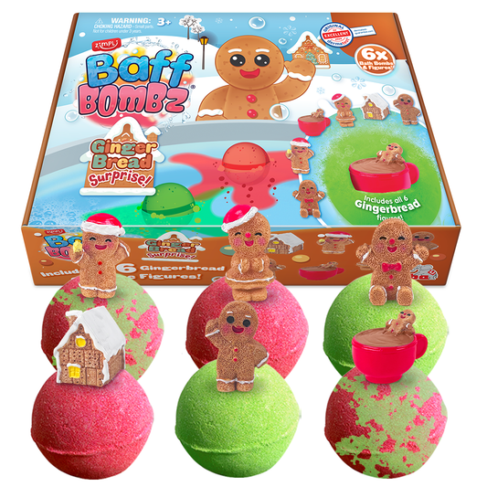 Zimpli Ginger Bread Surprise Baff Bombz - 6 Pack