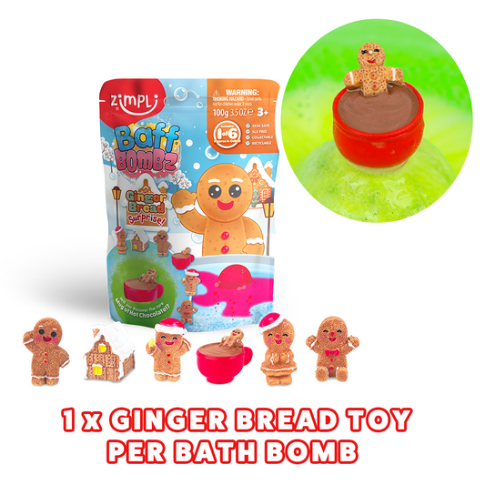 Zimpli Ginger Bread Surprise Baff Bombz