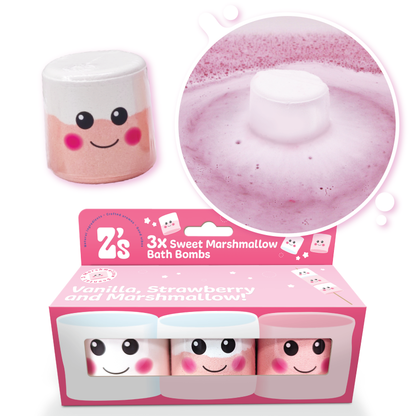 Z's Sweet Marshmallow Bath Bombs - 3 Pack