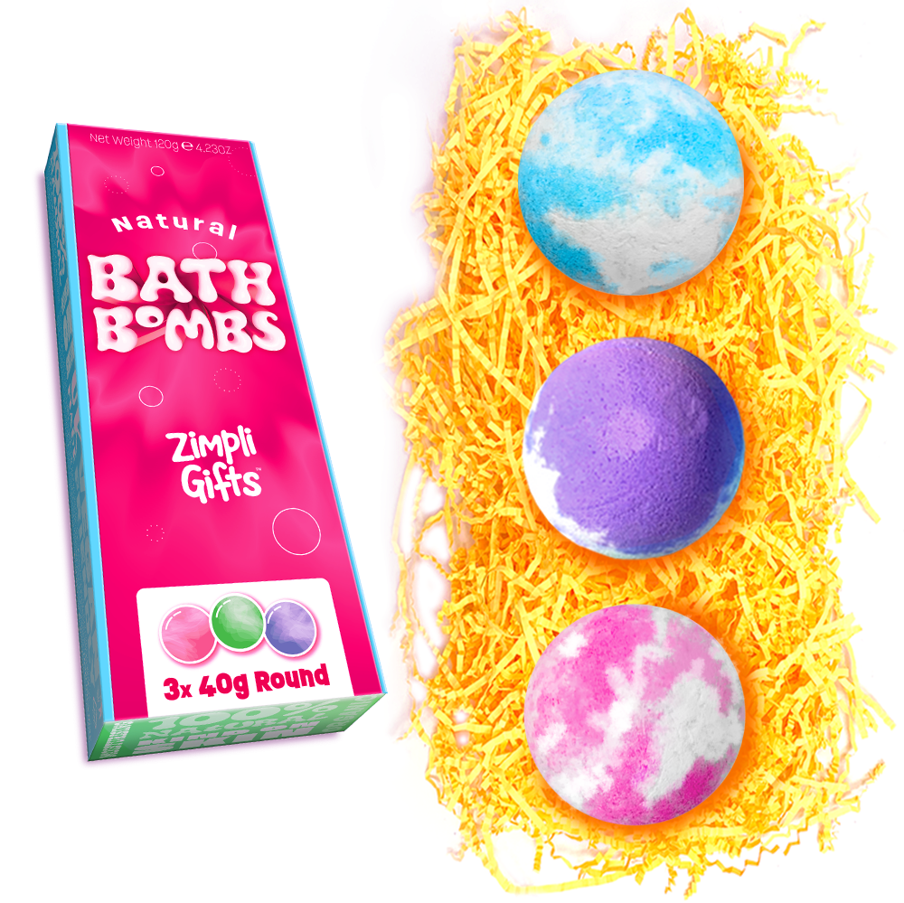Zimpli Gifts - Round Bath Bomb Gift Set - 3 Pack