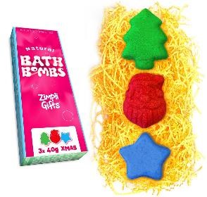 Zimpli Gifts - Christmas Bath Bomb Gift Set 3 Pack