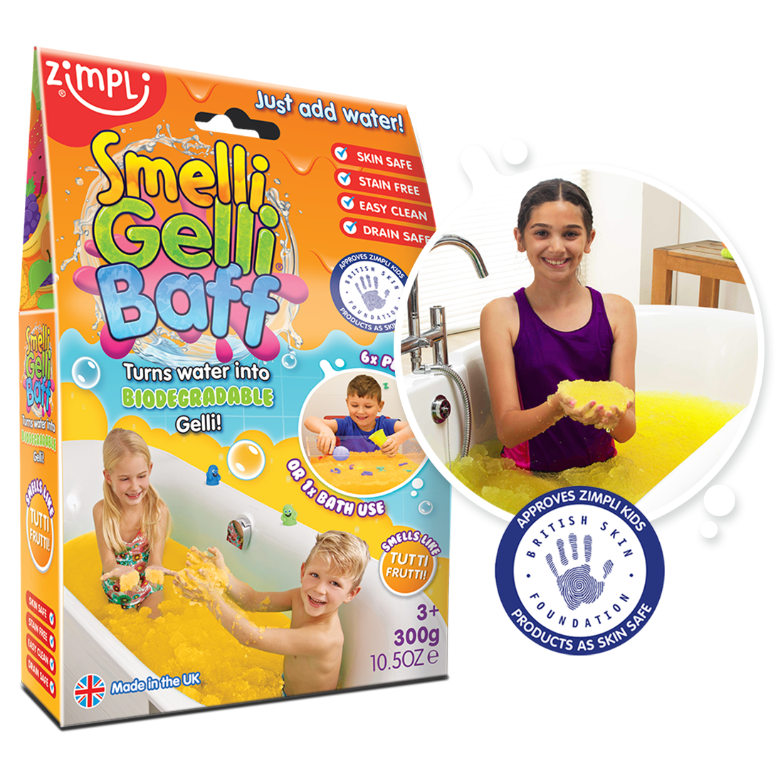 Zimpli Smelli Gelli Baff Yellow - Tutti Frutti