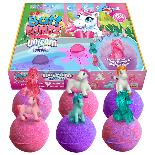 Zimpli Surprise Baff Bombz 6 Pack - Unicorn