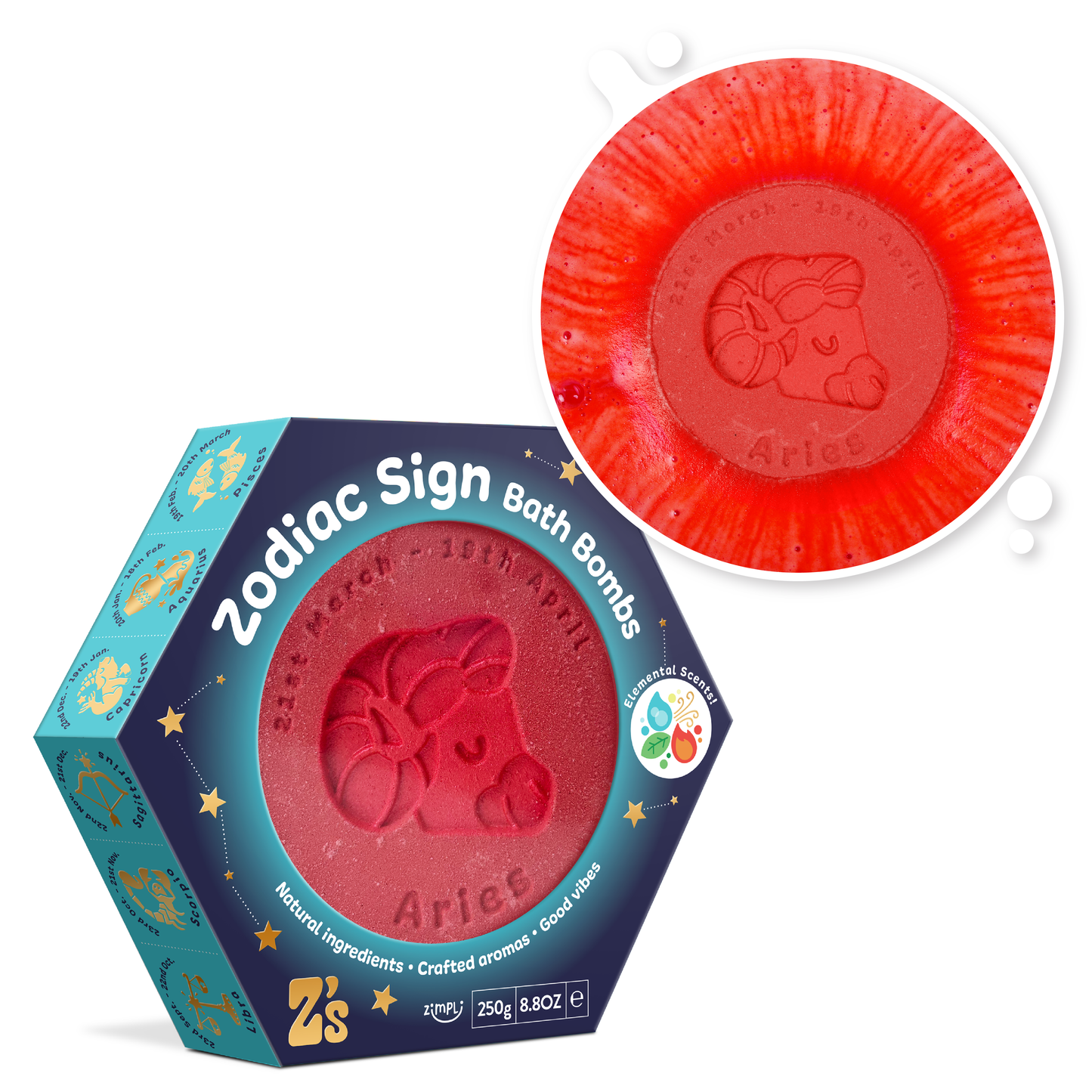 Z'S Zodiac Signs Bath Bombs - ARIES