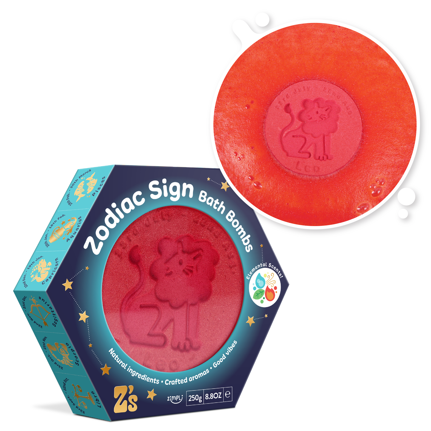Z'S Zodiac Signs Bath Bombs - LEO
