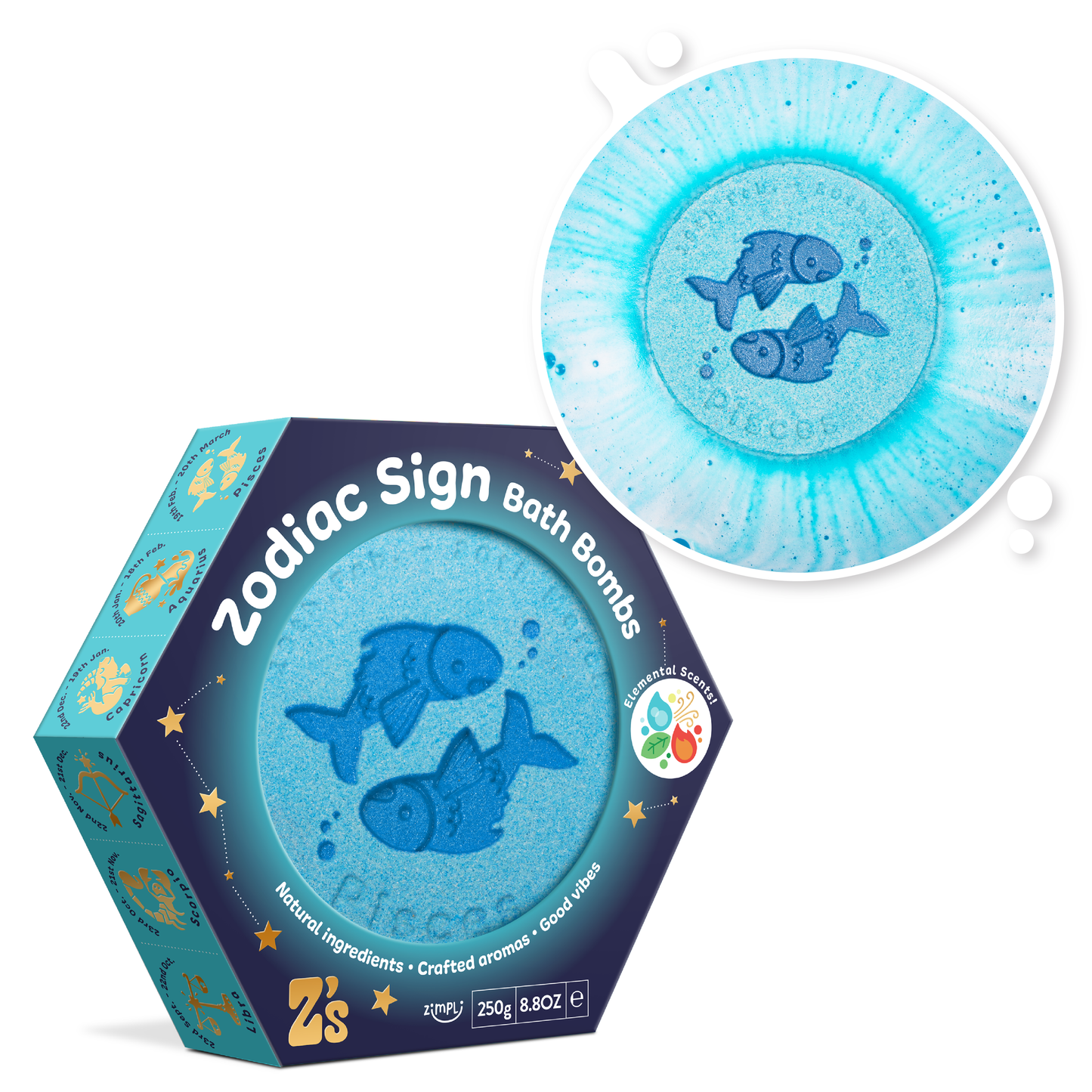 Z'S Zodiac Signs Bath Bombs - PISCES