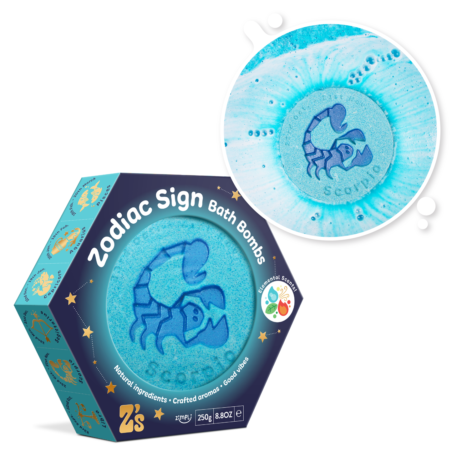 Z'S Zodiac Signs Bath Bombs - SCORPIO