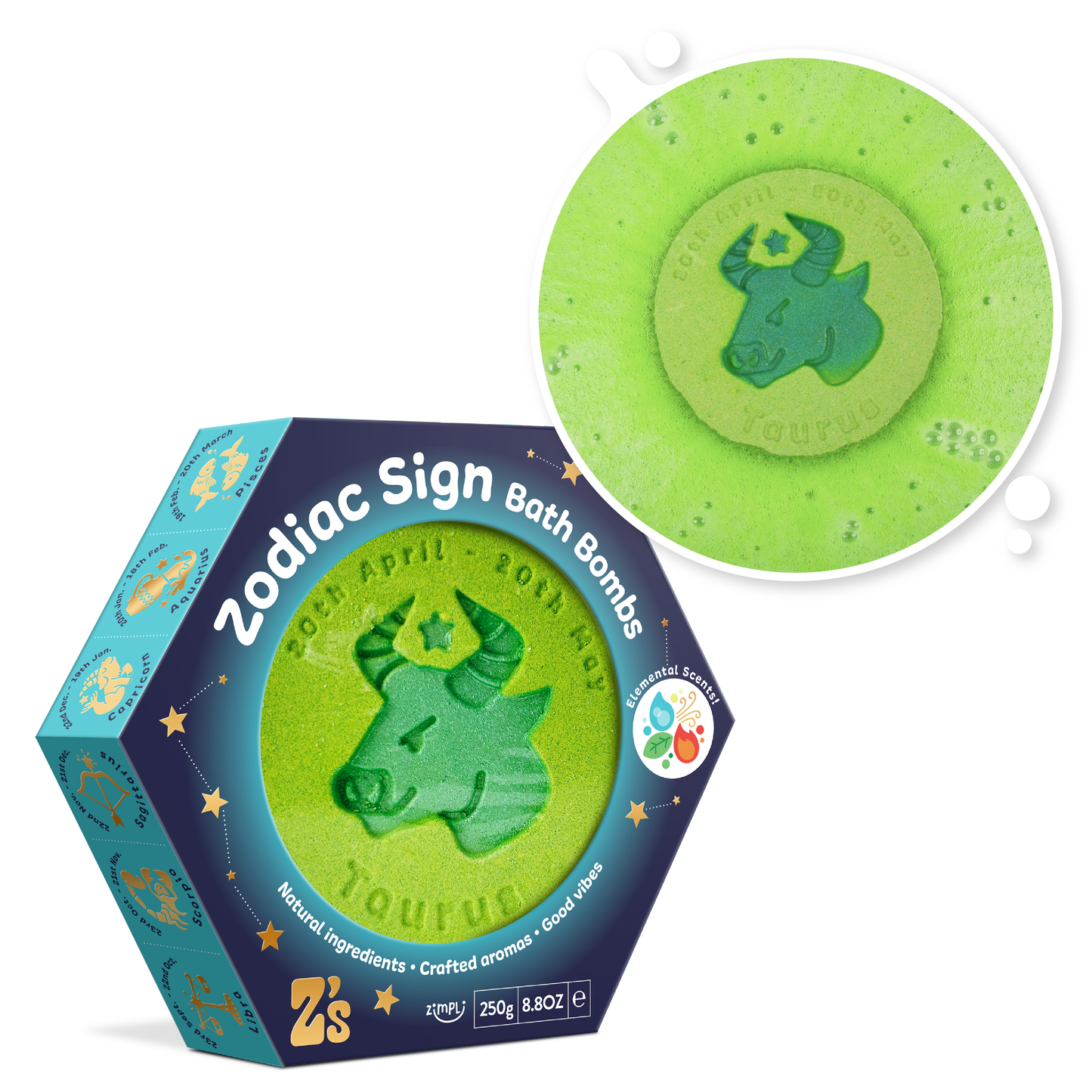 Z'S Zodiac Signs Bath Bombs - TAURUS