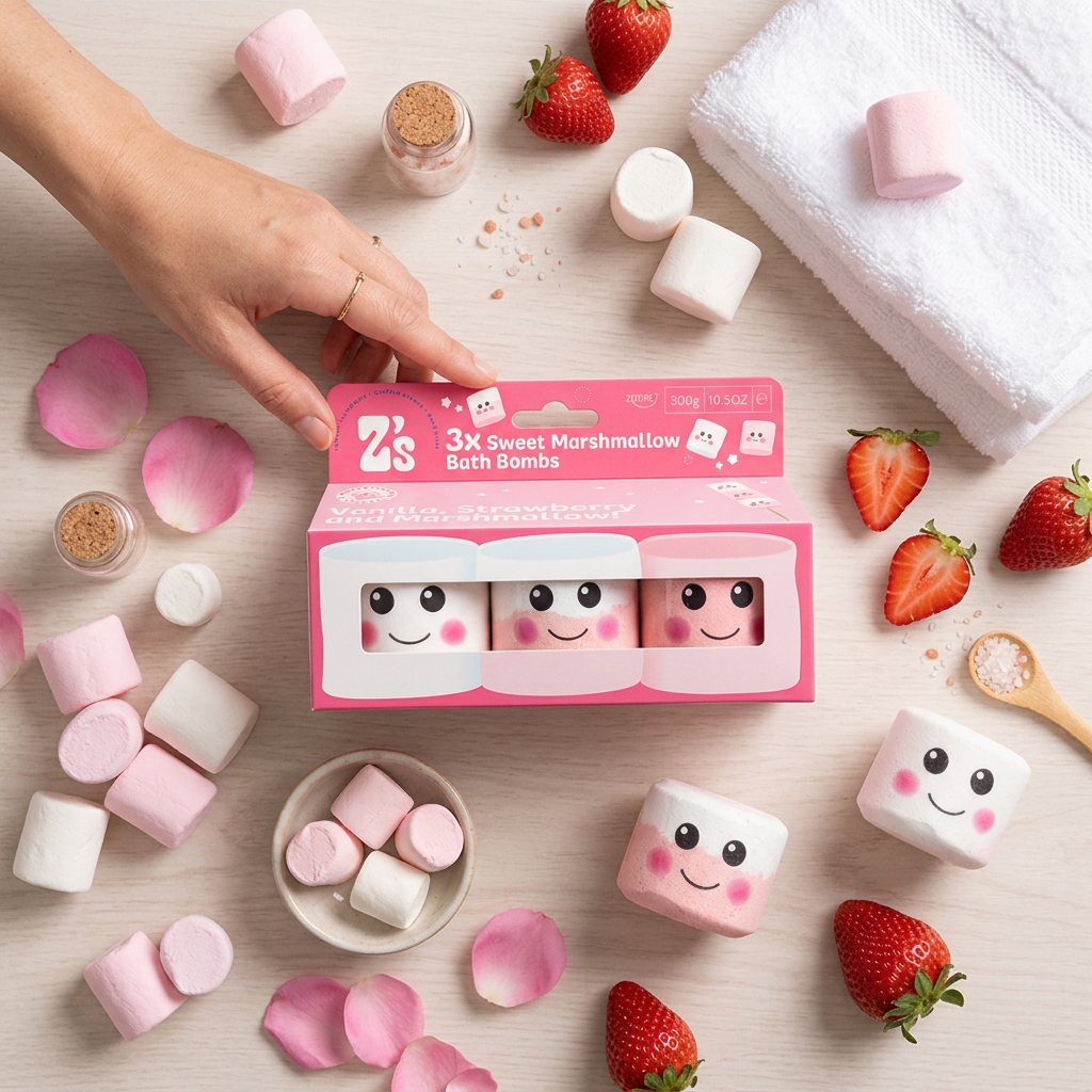 Z's Sweet Marshmallow Bath Bombs - 3 Pack