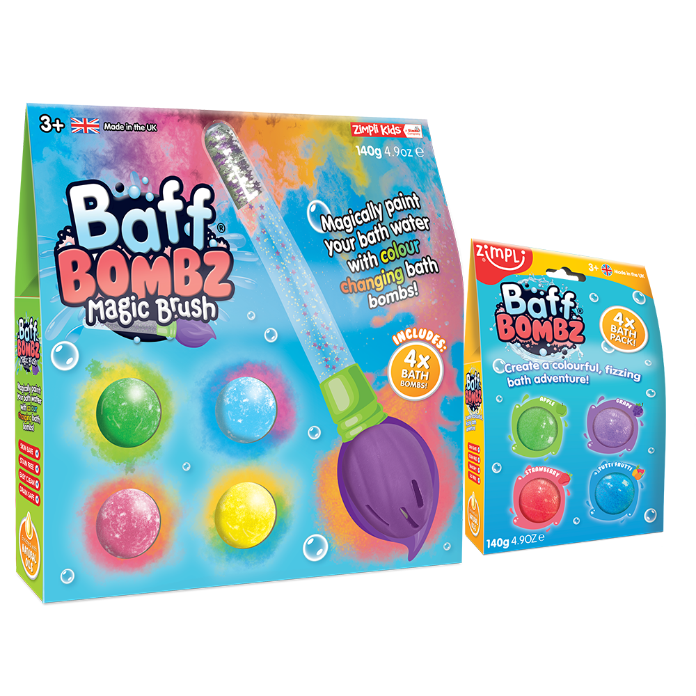 Zimpli Baff Bombz Magic Brush + 4 Pack Refill