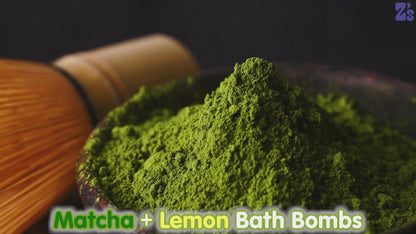 Z's Lemon & Matcha Boba Bath Bombs