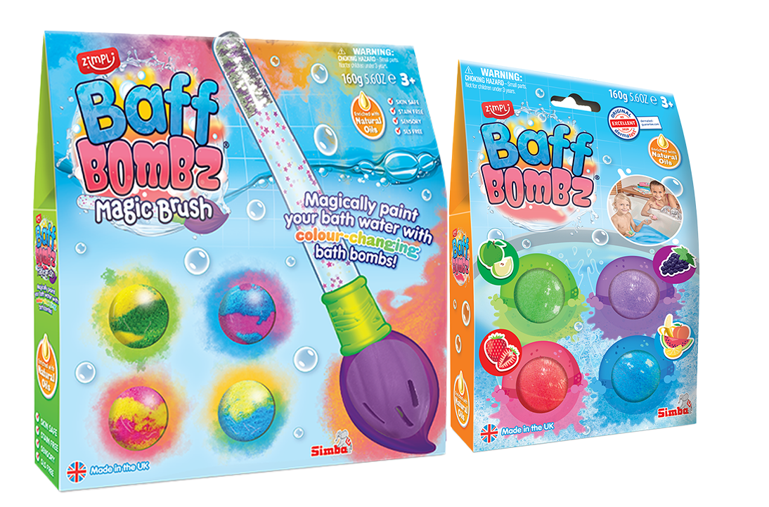 Zimpli Baff Bombz Magic Brush + 4 Pack Refill